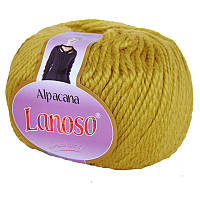 Lanoso ALPACANA (Альпакана) № 3018 оливка (Шерстянная пряжа альпака с акрилом, нитки для вязания)