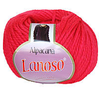 Lanoso ALPACANA (Альпакана) № 3029 малиновий (Вовняна пряжа альпака з акрилом, нитки для в'язання)