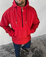 Анорак мужской Stone Island куртка ветровка весенняя осенняя Стон Айленд красная