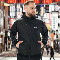 Куртка ветровка спортивная мужская черная Nike Windrunner весенняя демисезонная молодежная весна-осень