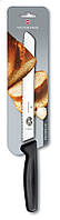 Кухонный нож Victorinox Bread для хлеба, 21 см, с черн. ручкой, блистер