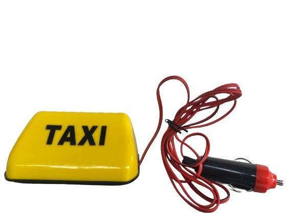 Шашка для таксі (TAXI LED T-008 (міні) (жовта) в5см*ш10см (від прикурювач)