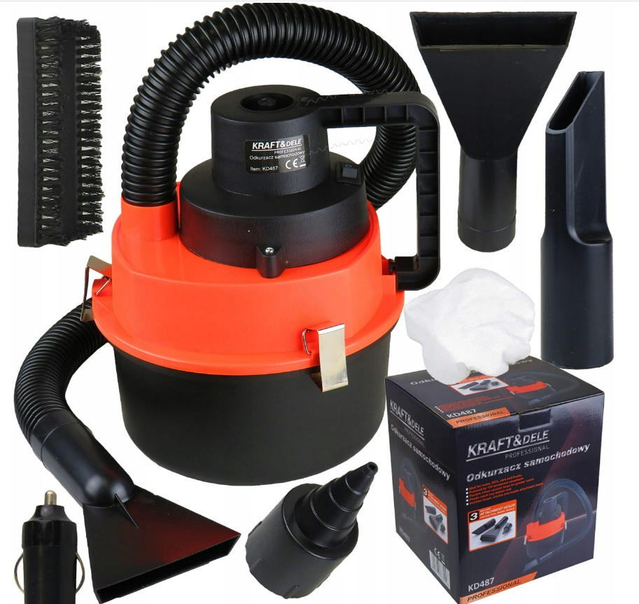 Автомобільний Пилосос 12V Kraft&Dele KD487 Польща, фото 1