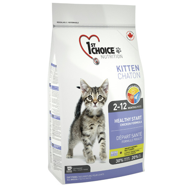 Сухий супер преміум корм для кошенят 1st Choice Kitten Healthy Start курка 350 г (ФЧККН350)