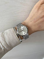 Жіночий стильний молодіжний срібний годинник Сріблястий