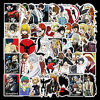 Наклейки вінілові на телефон, Зошит сметрі, Death Note, Щоденник смерті Аніме стікери для ноутбука