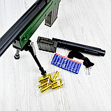 Дитяча гвинтівка з м'якими патронами та гільзами KB 1222 снайперський та лазерний приціл, фото 5