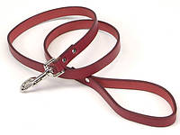 Кожаный поводок для собак Coastal Circle-T Dog Leash 2смХ1.2м красный (01046_RED04)