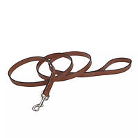 Кожаный поводок для собак Coastal Circle-T Dog Leash 2.5смХ1.2м каштановый (01048_CHT04)