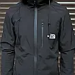 Чоловіча весняна куртка The North Face чорна великі розміри Зе Норт Фейс вітровка з капюшоном батал, фото 6