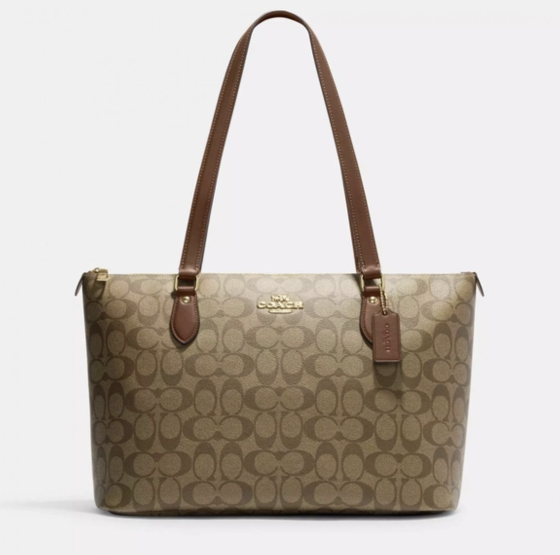 Сумка жіноча шкіряна Coach Gallery Tote Brown. (320)