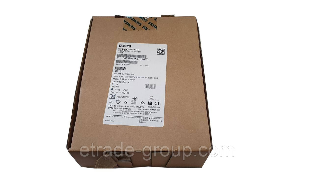 Перетворювач частоти Siemens 6SL3210-1KE11-8AF2 SINAMICS
