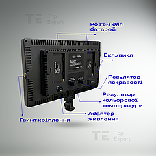 Прямокутна LED лампа U800 RGB відеосвітло для фото, відео 29х17 см зі штативом 2,1 метр. Студійне світло., фото 2