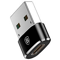 Адаптер-перехідник Baseus USB 2.0 Male to Type-C Female 5A, Black (CAAOTG-01)