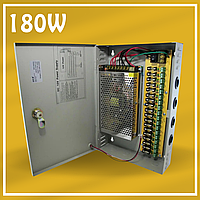 Блоки живлення (в металевому боксі) PROLUM 180W 12V (IP20,15A,18CH) Series "CCTV"