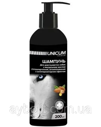 Шампунь UNICUM Premium для довгошерстих собак з мигдальною олією 200 мл UN-019 (4820150202026)