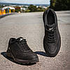 Чоловічі шкіряні кросівки (натуральна шкіра) чорні демісезонні, чоловіче взуття весна осінь розмір 40 41 42 43 44 45, фото 3