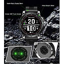 Чоловічий наручний смарт годинник North Edge CrossFit GPS з компасом (Black), фото 6