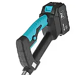 Акумуляторна косарка Кущоріз для трави Тример Krafftec + Акумуляторна ланцюгова мініпилка Гілкоріз 2 акб, фото 4