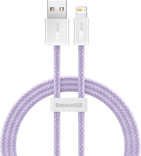 Кабель зарядный Baseus USB - Lightning Dynamic Series Fast Charging 2.4A 1 м Purple (CALD000405)