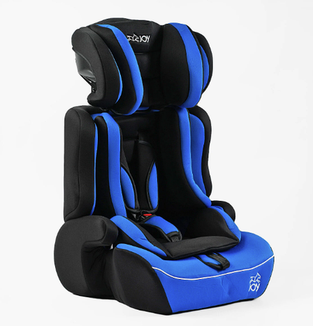 Дитяче автокрісло з бустером 1-12 років JOY TK-1810, група 1/2/3, вага дитини від 9-36 кг, синє, фото 1