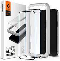 Захисне скло Spigen для iPhone 12 Pro Max Glas.tR AlignMaster (2 шт), Black (AGL01792)