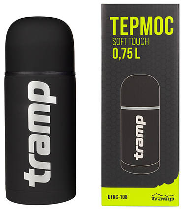 Питний термос Tramp Soft Touch, 750 мл (Black), фото 1