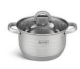 Набір кухонного посуду з неіржавкої сталі 12 предметів Edenberg EB-4018 Набір каструль для всіх різновидів плит, фото 8