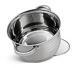 Набір кухонного посуду з неіржавкої сталі 12 предметів Edenberg EB-4018 Набір каструль для всіх різновидів плит, фото 4