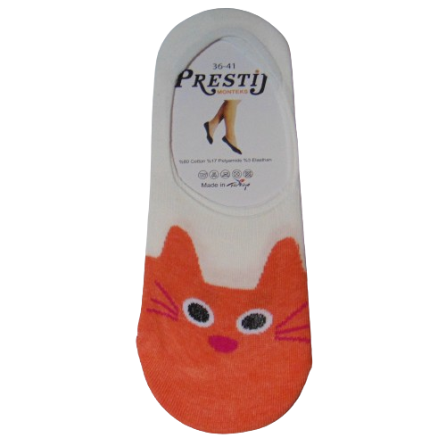 Слідки жіночі Prestij 36-41 білі з жовтогарячим 011, фото 1