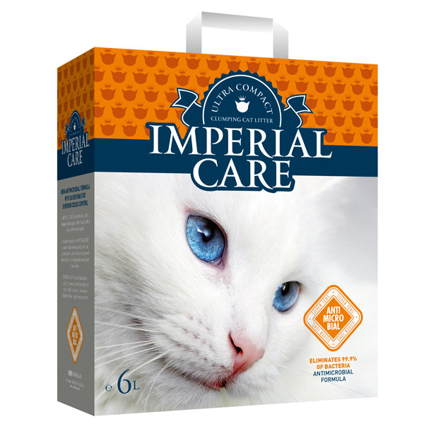 Наповнювач у котячий туалет з антибактеріальною властивістю Imperial Care Silver Ions ультракомкуючий з іонами срібла 6 кг