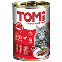 Вологий корм консерви для котів TOMi Superpremium Beef яловичина 400 г (157046)