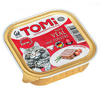 Паштет консерви для котів TOMi veal poultry телятина птиця 100 г (320044)