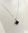 Срібне кольє з оніксом "Конюшина" КТКЛ-он, фото 5