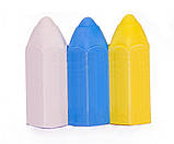 Крейда кольорова для малювання на асфальті та дошці СУПЕРМАКСІ, 3 шт., 100х40 мм, фото 4