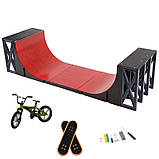 Набір фінгерборд пальчикова гра fingerboard скейт парк велосипед самокат скейт мотоцикл, фото 2