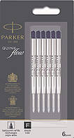 Стержень шариковый Parker QuinkFlow 10 231BK6 черн., блистер 6шт