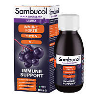 Комплекс витаминов для иммунитета Sambucol Immuno Forte + Vitamin C + Zinc Liquid (120 мл)