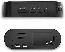 Цифровий будильник — живлення від мережі, великий дзеркальний дисплей, без надмірностей, просте упр, Amazon, Німеччина, фото 2