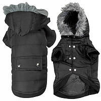 Одежда для собак, куртка с капюшоном, черный Flamingo Polar Black (502871)