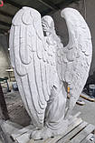 Накладка на пам'ятник Ангел з мармуру 185 см, фото 3