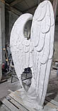 Накладка на пам'ятник Ангел з мармуру 185 см, фото 5