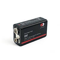 Акумуляторна крона (9v) Soshine 411 mAh з роз'ємом Type-C для зарядки (1шт.), фото 3