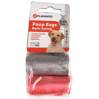 Цветные пакеты для сбора фекалий собак, 2 рул. по 20 пакетов Flamingo Swifty Waste Bags (15624)