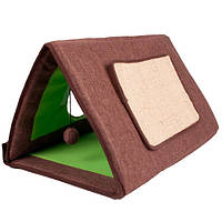 Спальное место, палатка-домик когтеточка для котов Flamingo 3in1 Deluxe (560311)