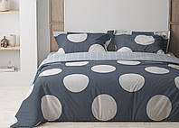 Комплект постельного белья Ранфорс Круги Двуспальный размер, нав 50х70 см