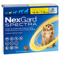 Таблетки от блох, клещей, гельминтов для собак NexGard Spectra 1 г: 3,5-7,5кг/ 1 шт (48589)