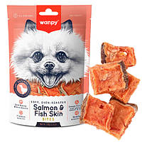 Лакомство для собак Wanpy Soft Salmon & Fish Skin Bites мягкие кусочки лосося (FA-31)