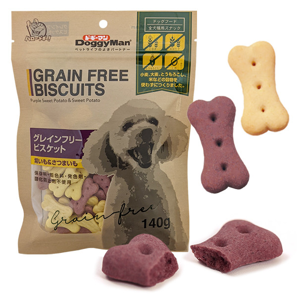 Ласощі для собак DoggyMan Biscuits Purple Sweet Potato Sweet Potato бісквіт фіолетовий батат беззернове печиво (82345)