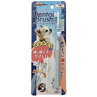 Щетка короткая для чистки зубов собак малых пород DoggyMan Gentle Dog Toothbrush Short (94580)